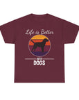 Retro Dog Lover Tee, Unisex Cotton T-Shirt, Gift for Dog Owners, Vintage Style Pet Apparel, Outdoor Adventure Shirt