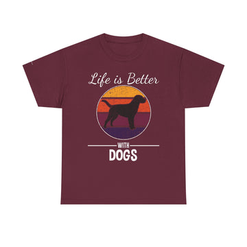 Retro Dog Lover Tee, Unisex Cotton T-Shirt, Gift for Dog Owners, Vintage Style Pet Apparel, Outdoor Adventure Shirt