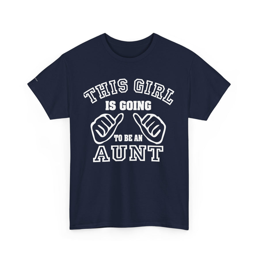 Aunt Announcement Unisex Heavy Cotton Tee, Pregnancy Reveal Shirt, Gift for New Aunts, Baby Shower Gift, Family Gathering Tee