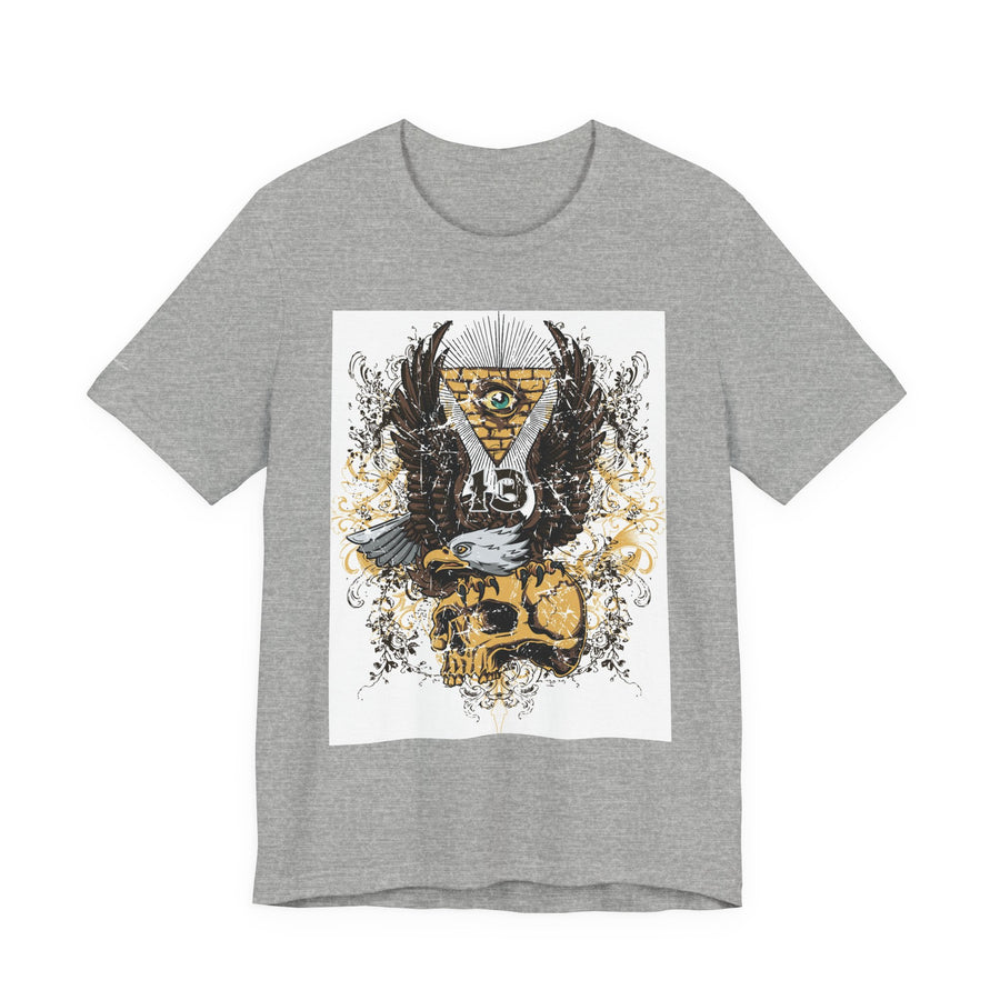 Eagle & Skull Graphic Tee | Casual Wear, Gift for Men, Symbolic Shirt, Unique Design, Everyday Style