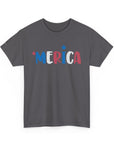 'Merica Unisex Heavy Cotton Tee - Patriotic Shirt for Independence Day, BBQs, Casual Wear, Gifts
