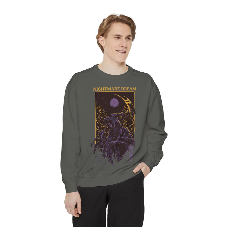 Nightmare Dream Unisex Sweatshirt, Cozy Graphic Pullover, Fall Fashion, Gift for Dreamers, Casual Lounge Wear