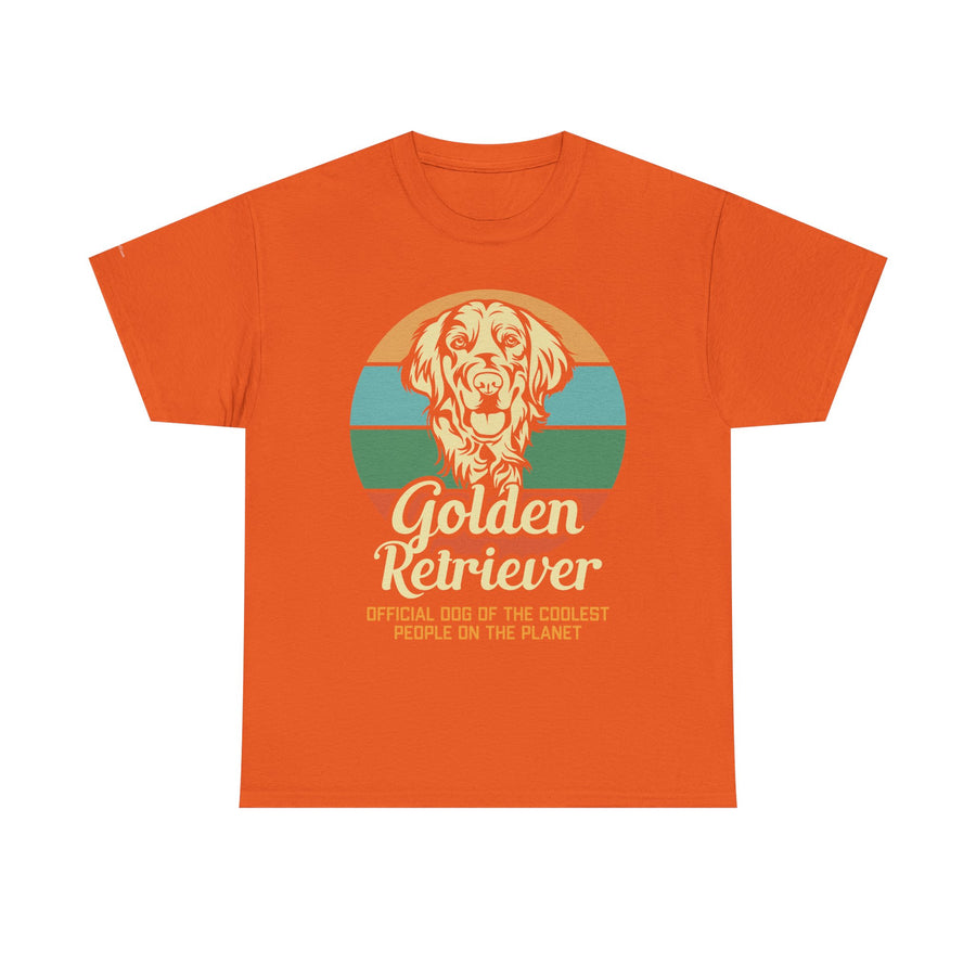 Golden Retriever Dog Lover Tee, Unisex Heavy Cotton T-Shirt, Gift for Dog Owners, Pet Lover Apparel, Cute Dog Graphic Shirt