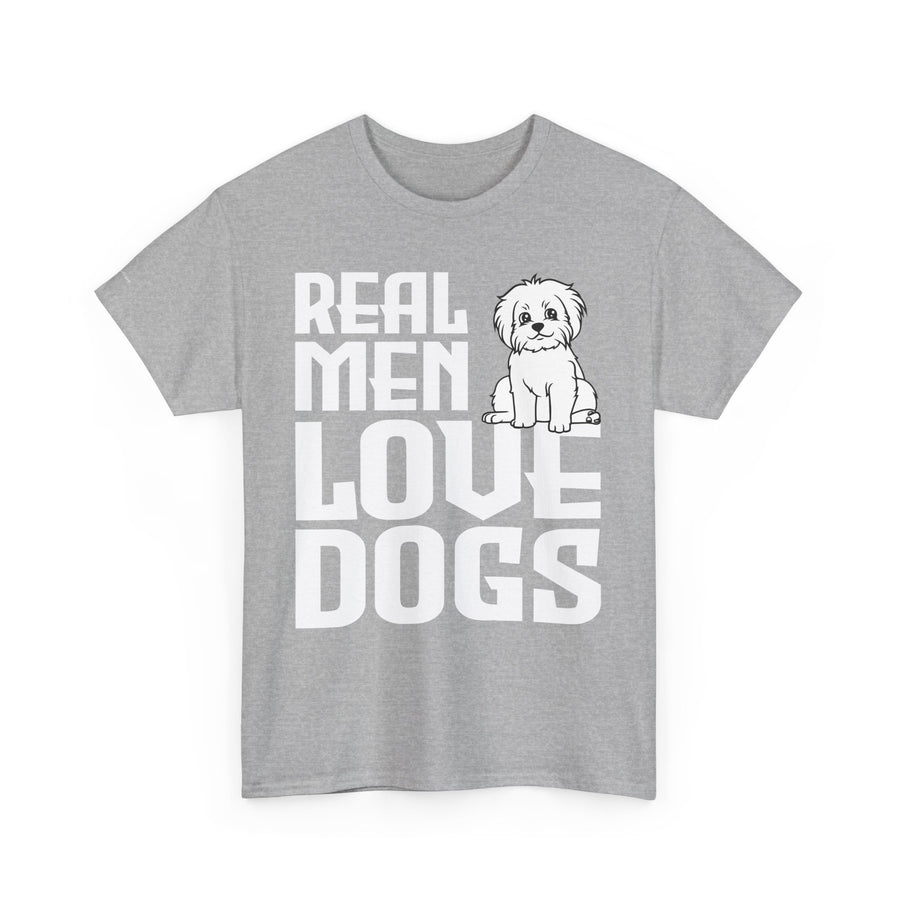 Real Men Love Dogs Tee, Unisex Pet Lover T-Shirt, Dog Dad Gift, Funny Animal Shirt, Casual Wear, Dog Lover Apparel