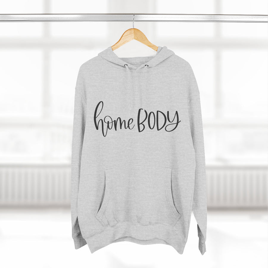 Home Body Fleece Hoodie, Cozy Sweatshirt Gift, Relaxed Casual Wear, Perfect for Lounging, Great for Homebodies