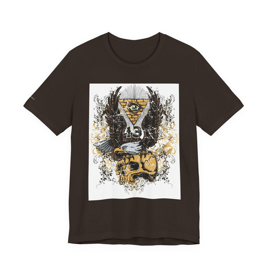 Eagle & Skull Graphic Tee | Casual Wear, Gift for Men, Symbolic Shirt, Unique Design, Everyday Style