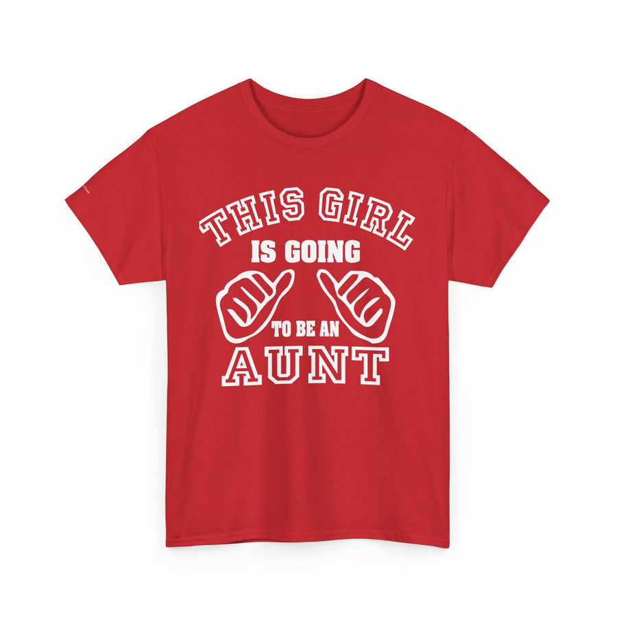 Aunt Announcement Unisex Heavy Cotton Tee, Pregnancy Reveal Shirt, Gift for New Aunts, Baby Shower Gift, Family Gathering Tee